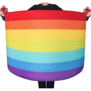 XXXXLarge 22 x 16 Inches Decorative Cotton Rope Basket, Blanket